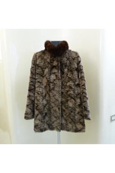 Giacca patchwork di visone