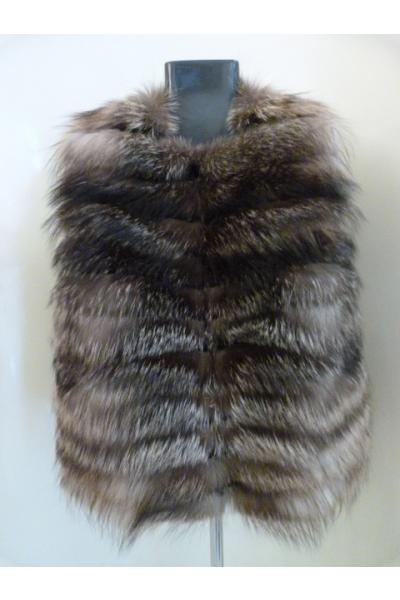 Gilet di volpe filettata