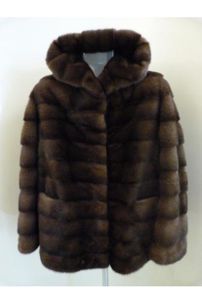 Giacca di visone demi bluff femmina