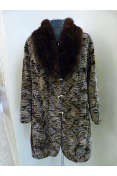 Cappotto patchwork di visone rasato